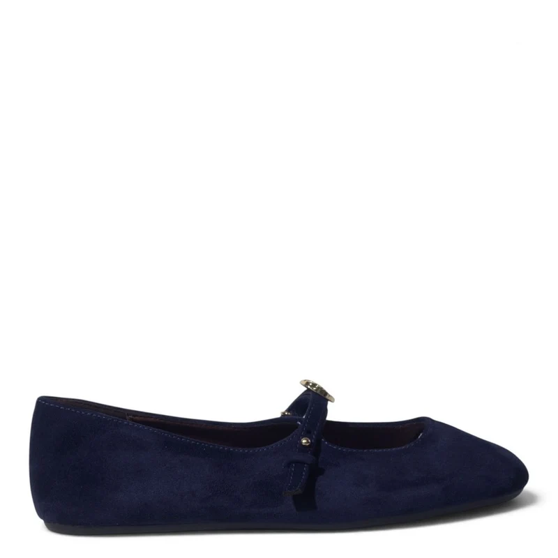European Union Women Navy Cloth Ballerina #5415