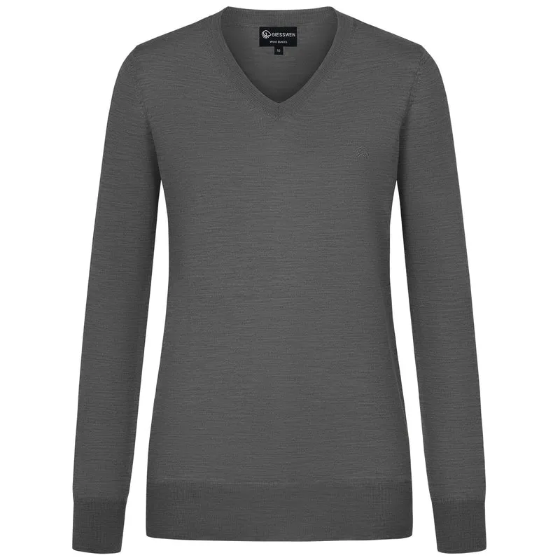 Baumwollpullover V-Ausschnitt Damen