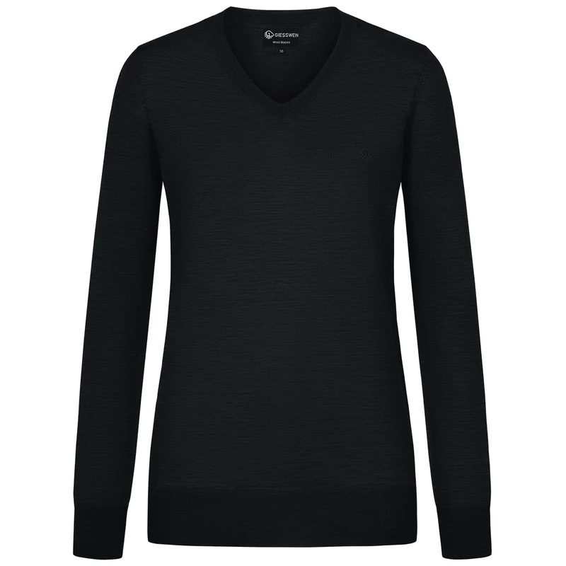 Baumwollpullover V-Ausschnitt Damen