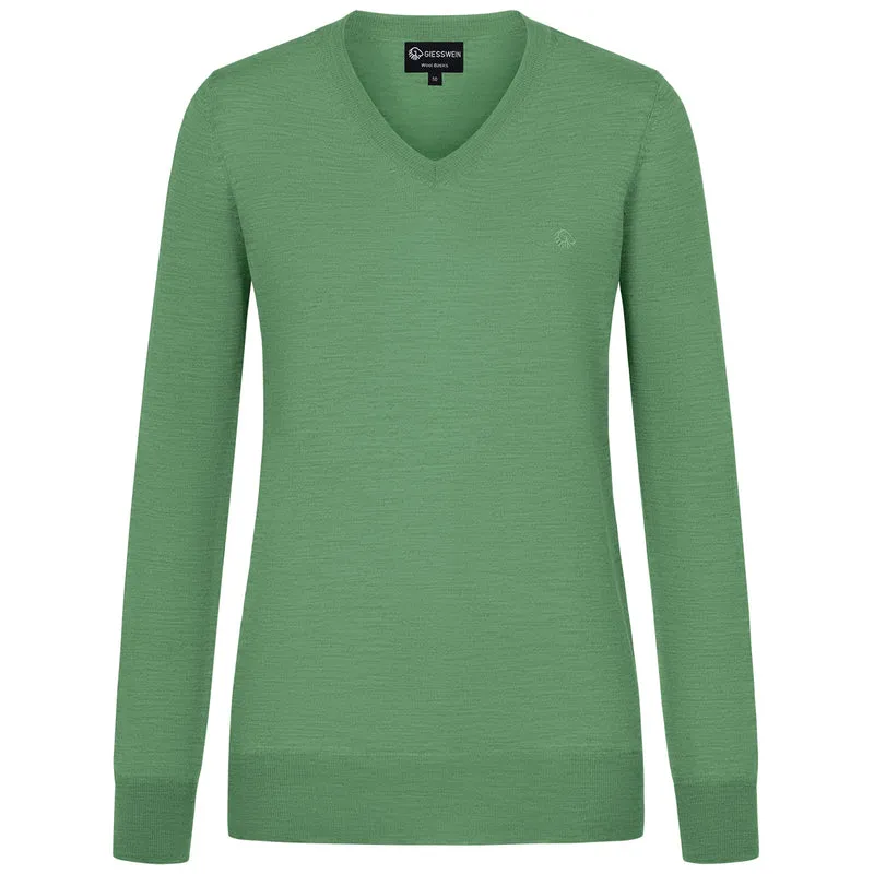 Baumwollpullover V-Ausschnitt Damen