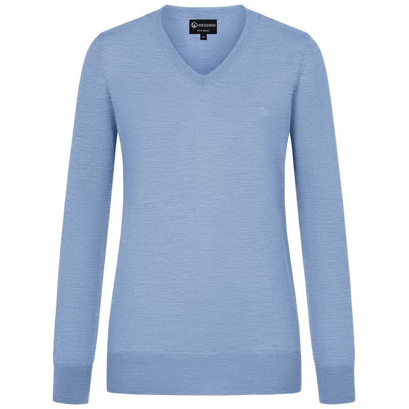 Baumwollpullover V-Ausschnitt Damen