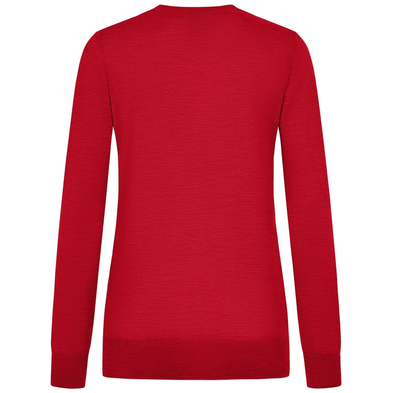 Baumwollpullover V-Ausschnitt Damen