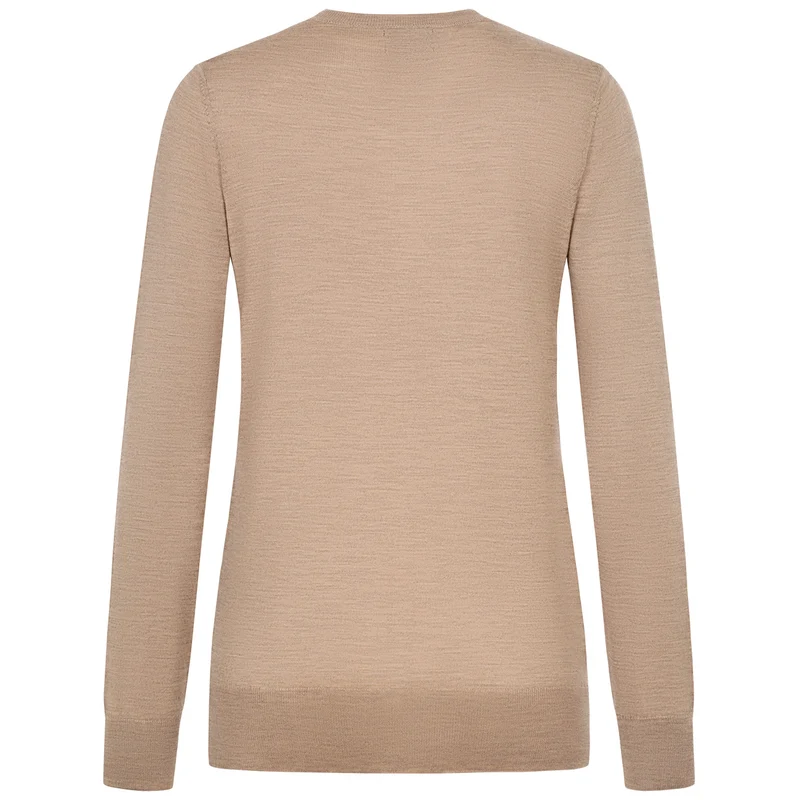 Baumwollpullover V-Ausschnitt Damen
