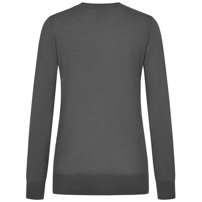 Baumwollpullover V-Ausschnitt Damen