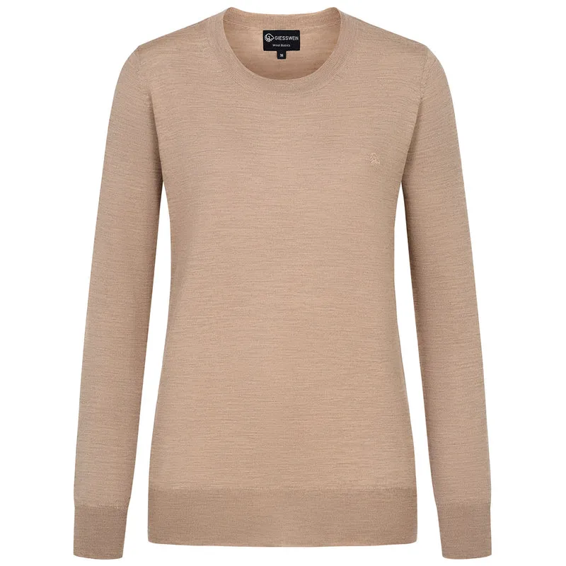 Baumwollpullover Rundhals Damen