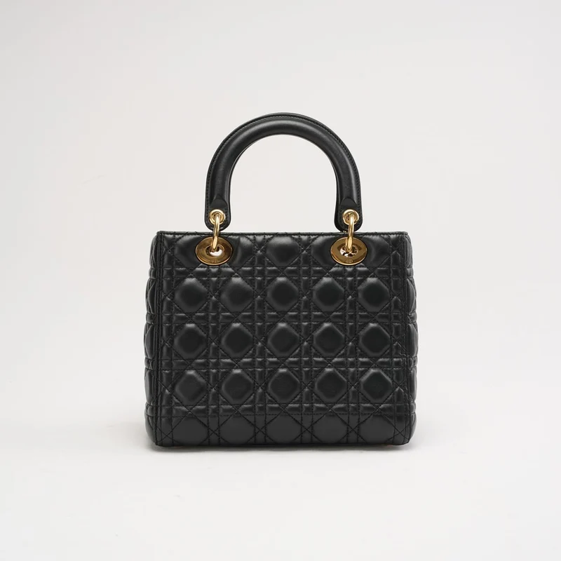 Dior Lady Medium Lamb Black 2015