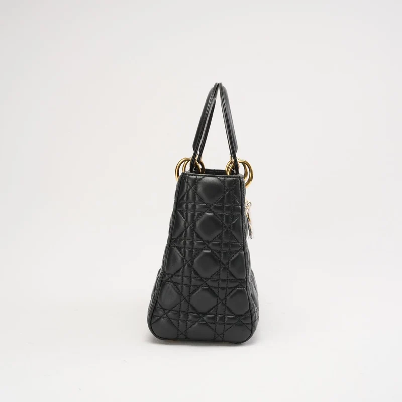 Dior Lady Medium Lamb Black 2015