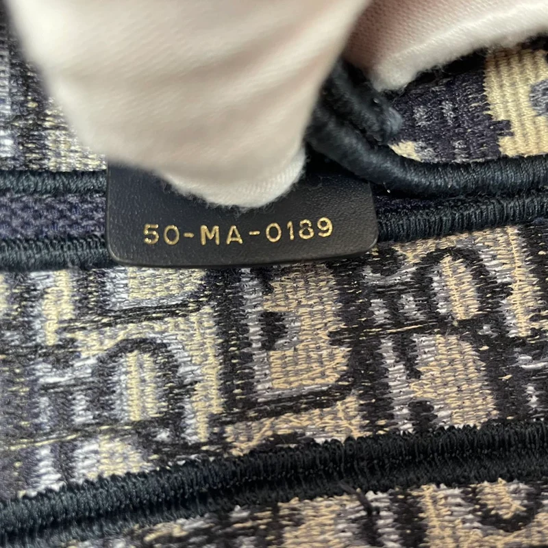 Christian Dior Medium Saddle Oblique Canvas Blau 2019