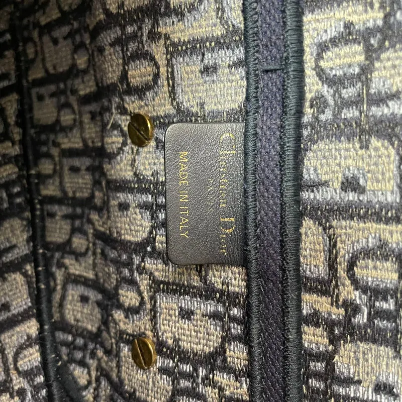 Christian Dior Medium Saddle Oblique Canvas Blau 2019