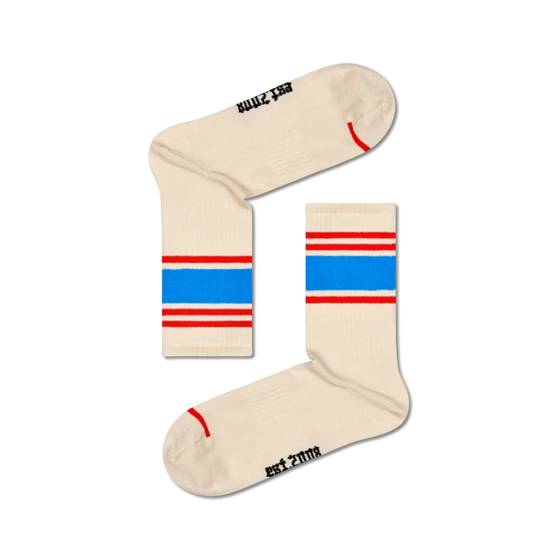 Blocked Stripe 3/4 Crew Sock 1700