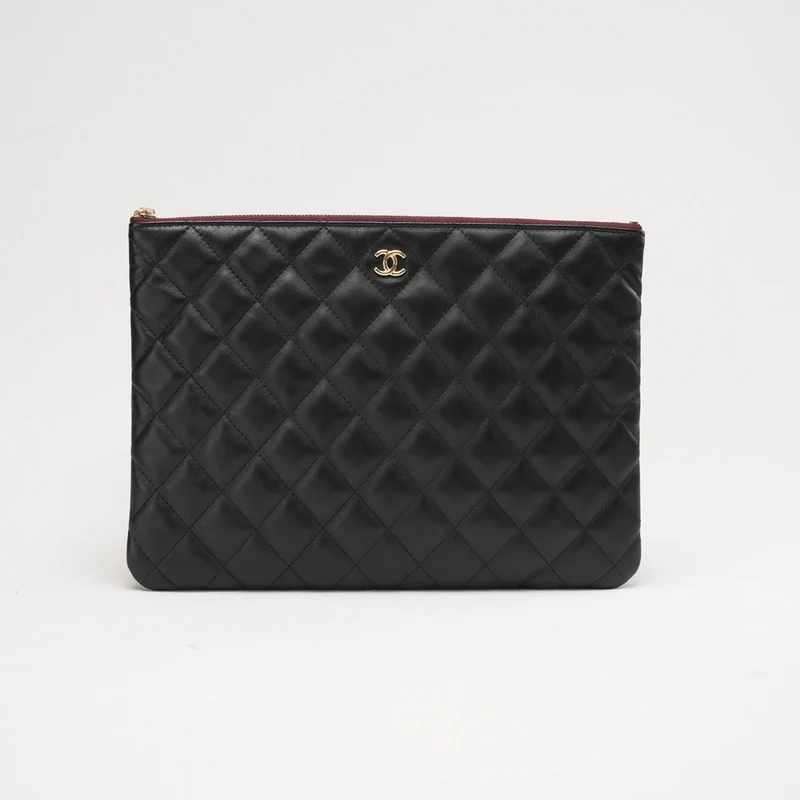 Chanel Classic Clutch, neu, mittelgroß, schwarz, 2018