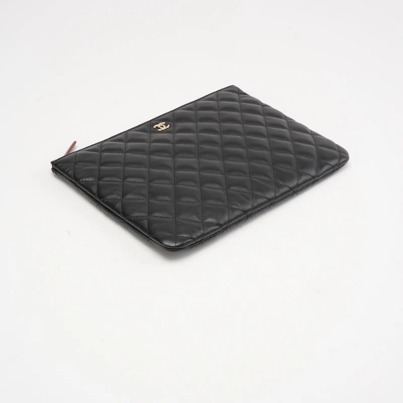 Chanel Classic Clutch, neu, mittelgroß, schwarz, 2018