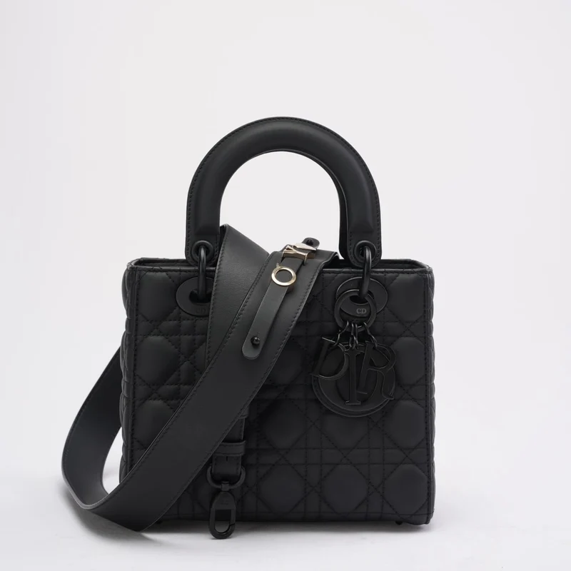 Christian Dior Lady Dior Kleine Matte Schwarze Tonale Tasche 2021