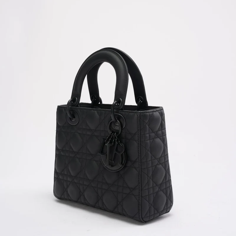 Christian Dior Lady Dior Kleine Matte Schwarze Tonale Tasche 2021