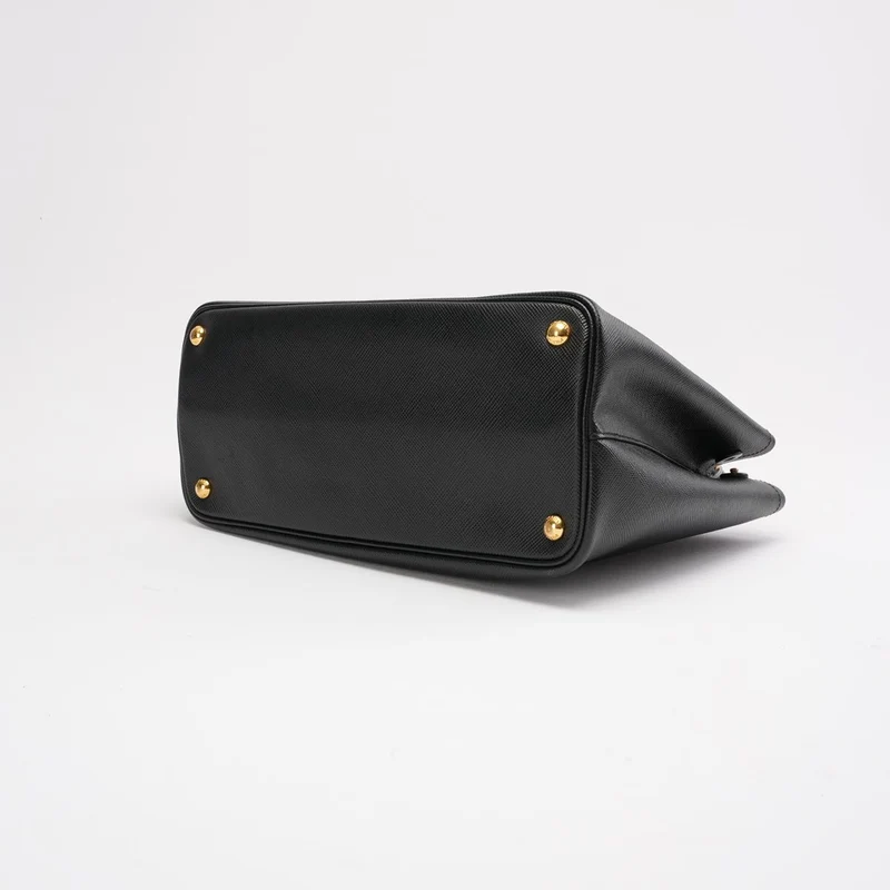 Prada Medium Black / Red Double Tote Bag