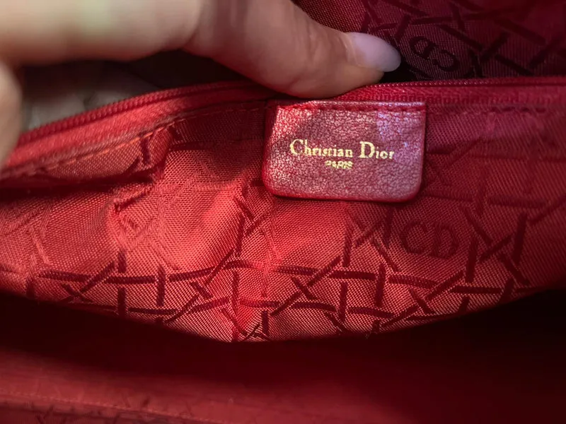 Christian Dior Schwarze Vintage Große Lady Dior Tote Bag 2007