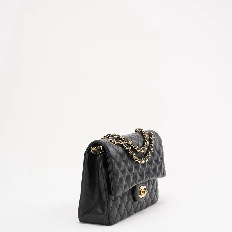 Chanel Schwarze Classic Medium Double Flap Bag aus Lammleder 2014 Teil 1 (Kopie)