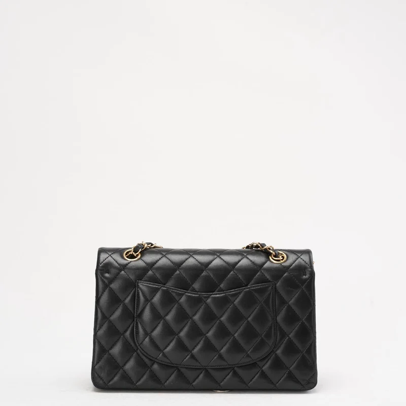 Chanel Schwarze Classic Medium Double Flap Bag aus Lammleder 2014 Teil 1 (Kopie)