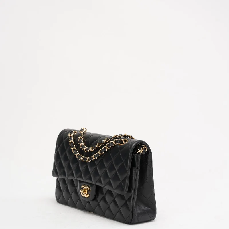 Chanel Schwarze Classic Medium Double Flap Bag aus Lammleder 2014 Teil 1 (Kopie)