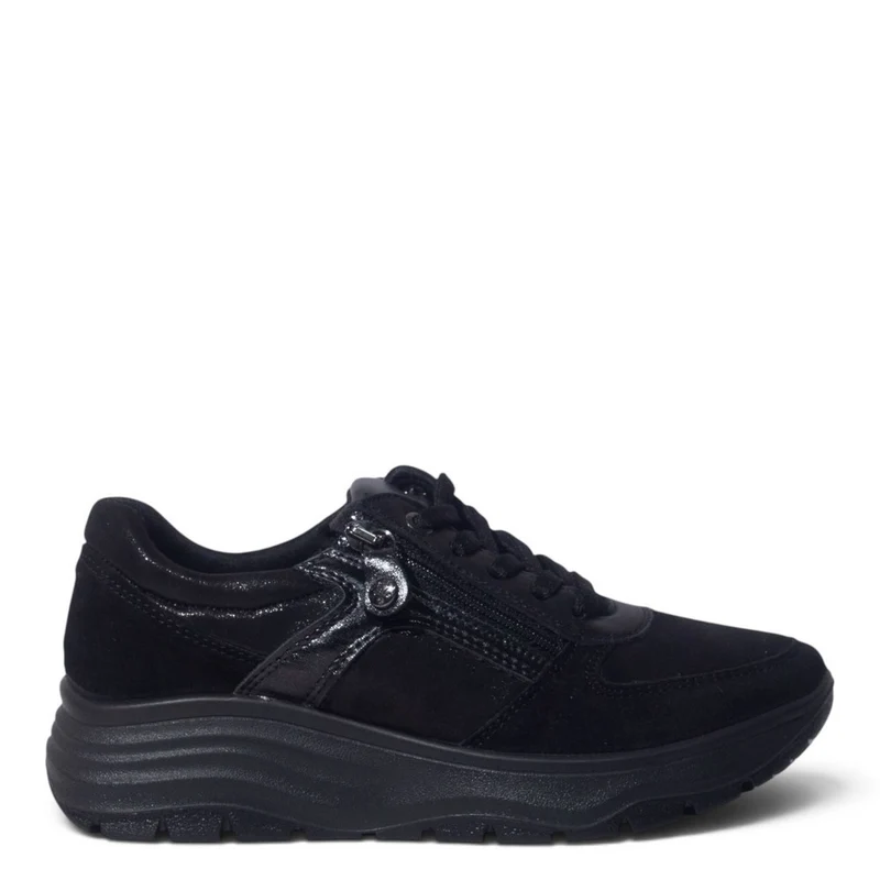 Italian Women Black Chamois Shoes #5535