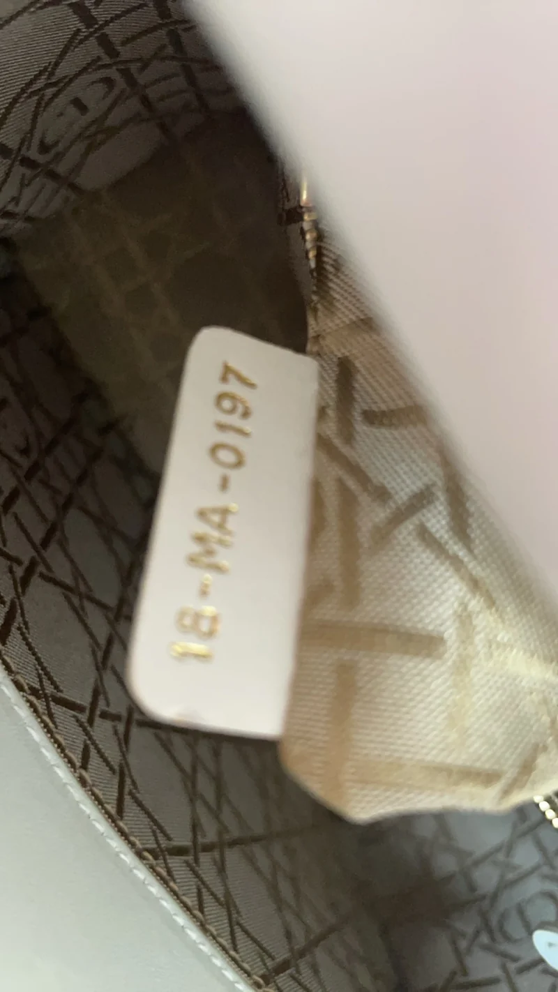 Christian Dior Weiße kleine Lady Dior Tasche aus Cannage-Lammleder 2017