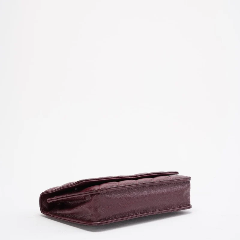 Chanel Burgundy Classic Wallet on Chain (WOC) 2016