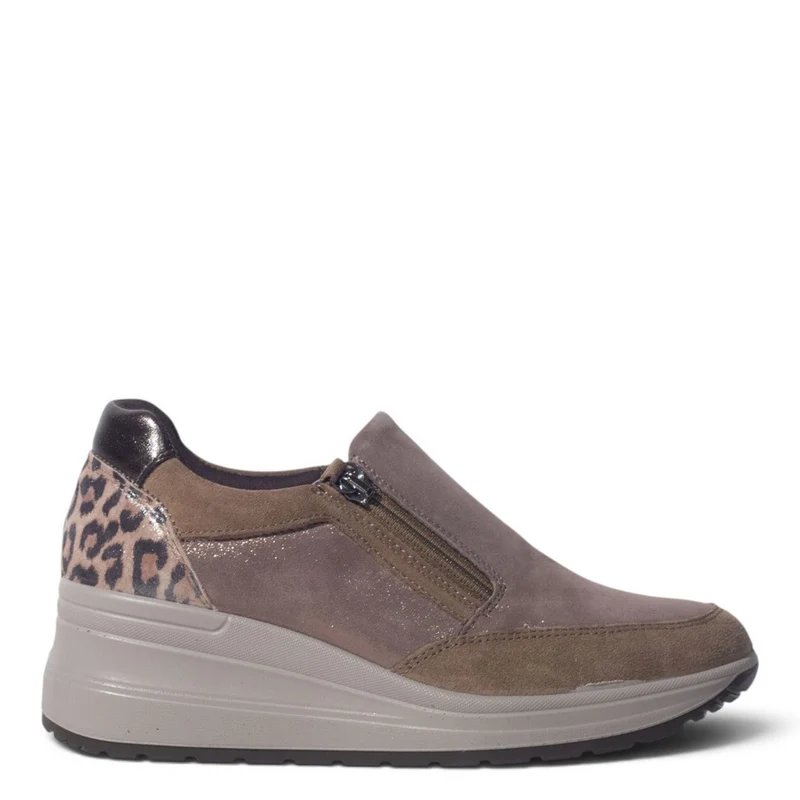 Italian Women Cafe Chamois Shoes #5565