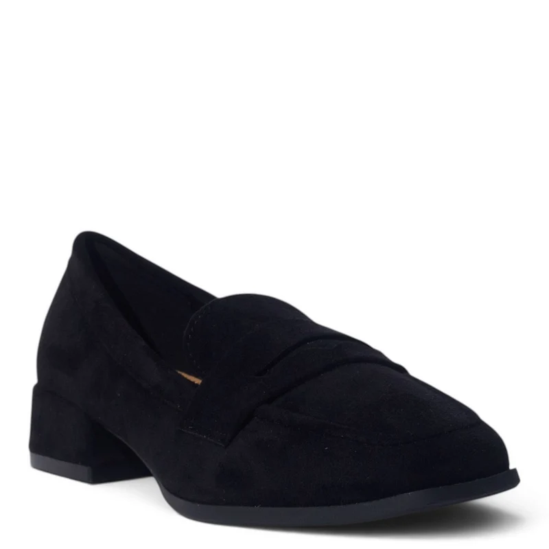 European Union Women Black Chamois Shoes #5426