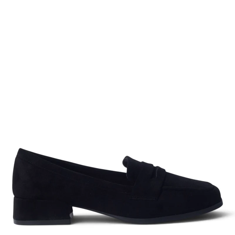 European Union Women Black Chamois Shoes #5426