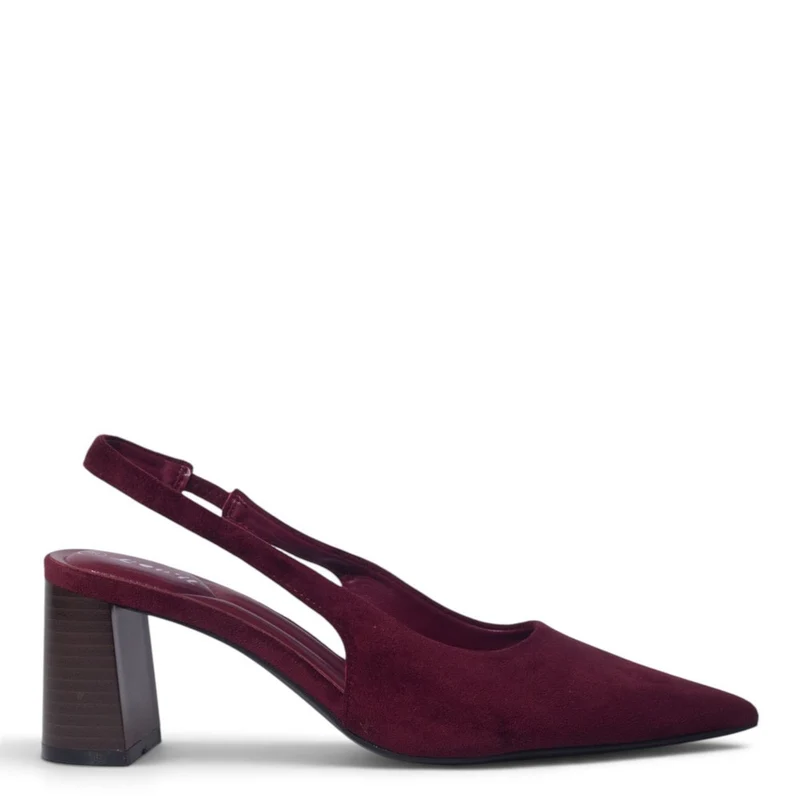 European Union Women Maroon Chamois Heels #5428