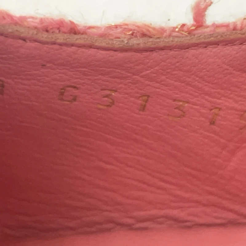 Chanel Slingback-Pumps aus rosa/schwarzem Tweed mit Kappe und CC-Logo, Größe 37