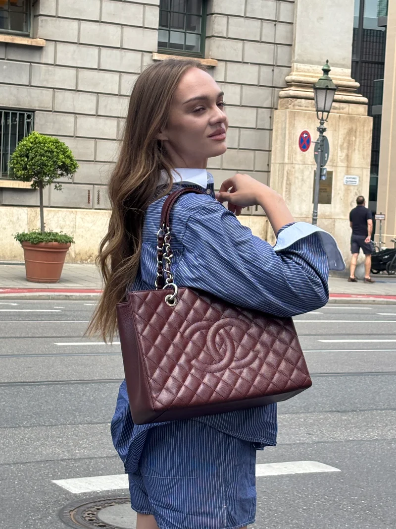 Chanel Grand Shopping Tote (GST) in Burgundy Caviar 2014