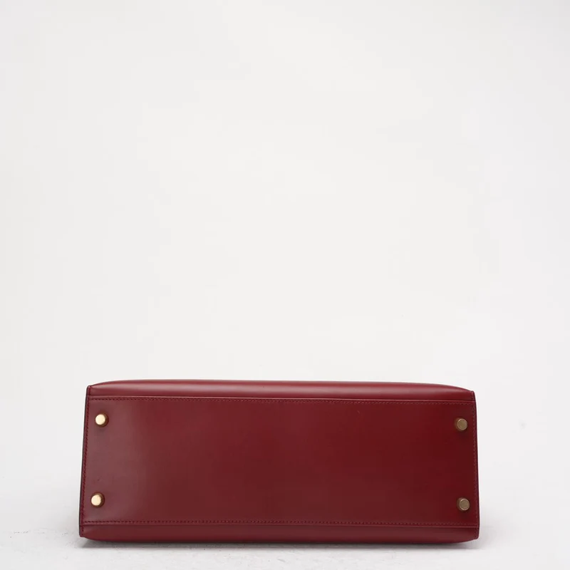 Hermès Vintage Burgunderrot Kelly Sellier 32 Box Leder 1994