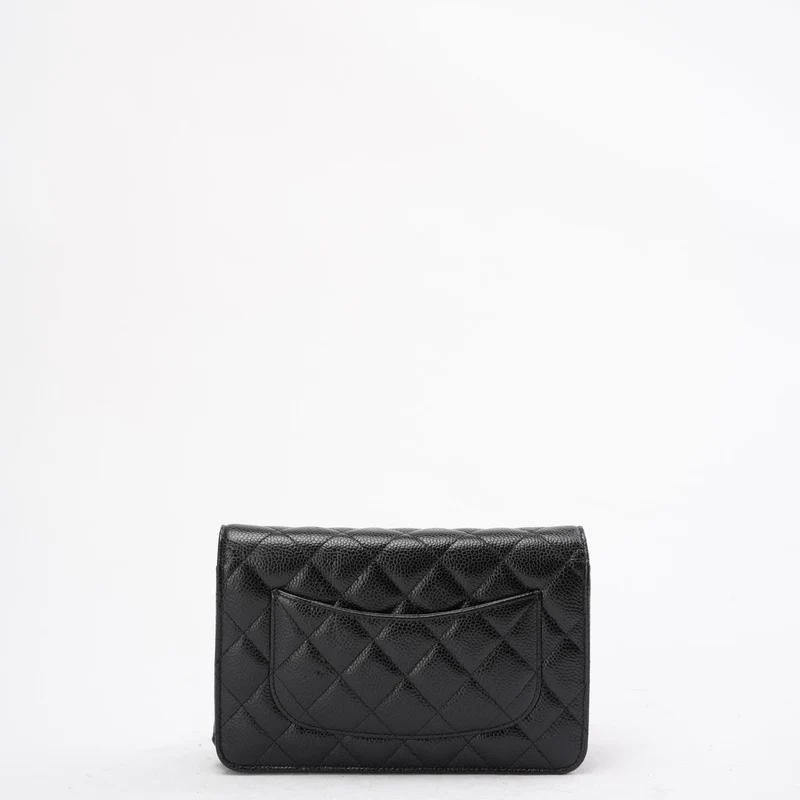 Chanel Schwarze Timeless Wallet on Chain (WOC) Caviar 2020