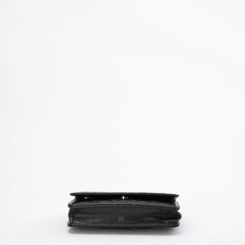 Chanel Schwarze Timeless Wallet on Chain (WOC) Caviar 2020
