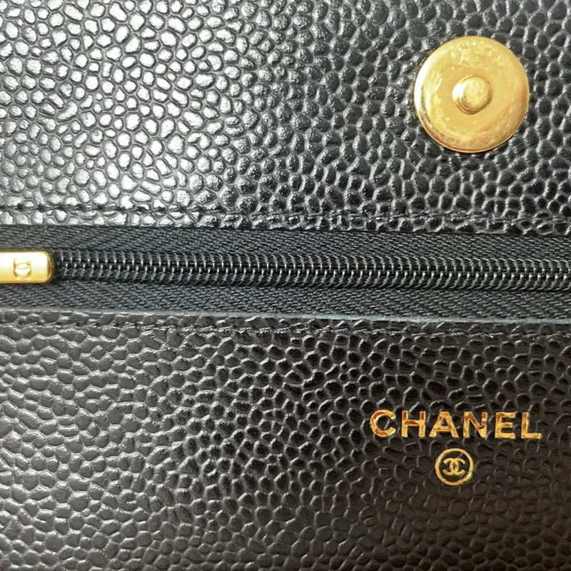 Chanel Schwarze Timeless Wallet on Chain (WOC) Caviar 2020