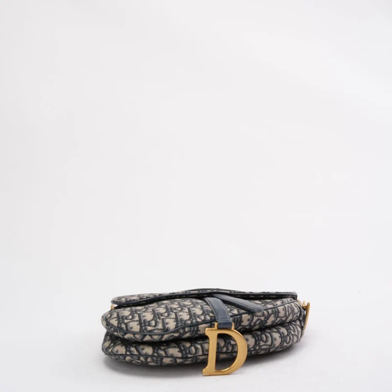 Dior Saddle Bag Medium Blue Oblique Jacquard 2020