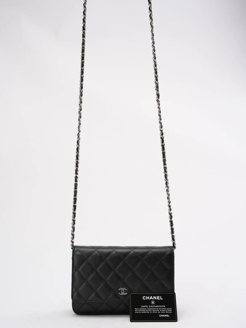 Chanel Timeless Wallet on Chain (WOC) Black Caviar 2020