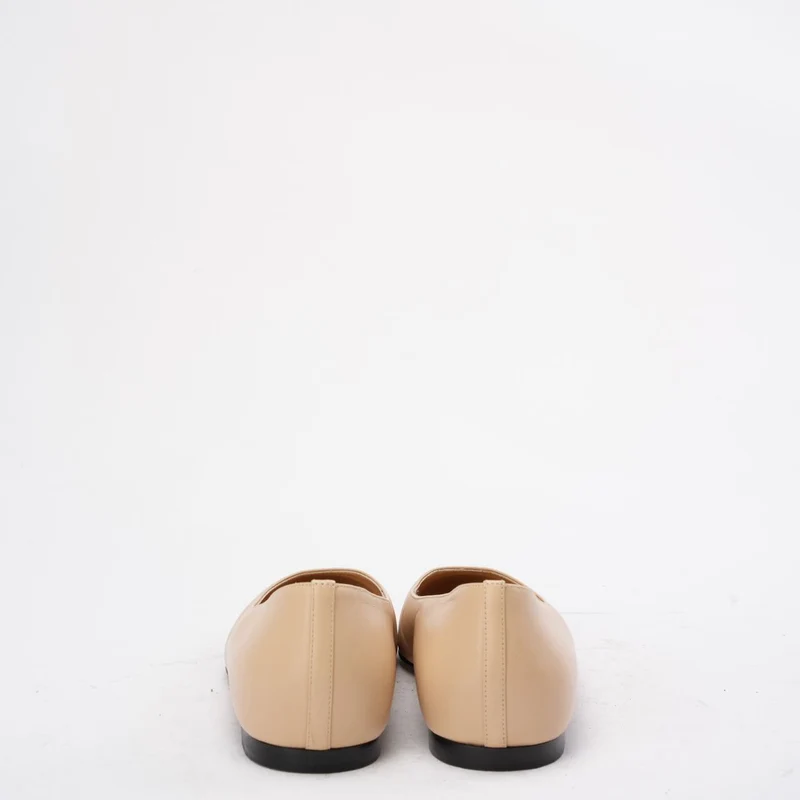 Chanel Beige/Schwarz CC Cap Toe Ballerinas Größe 39.5