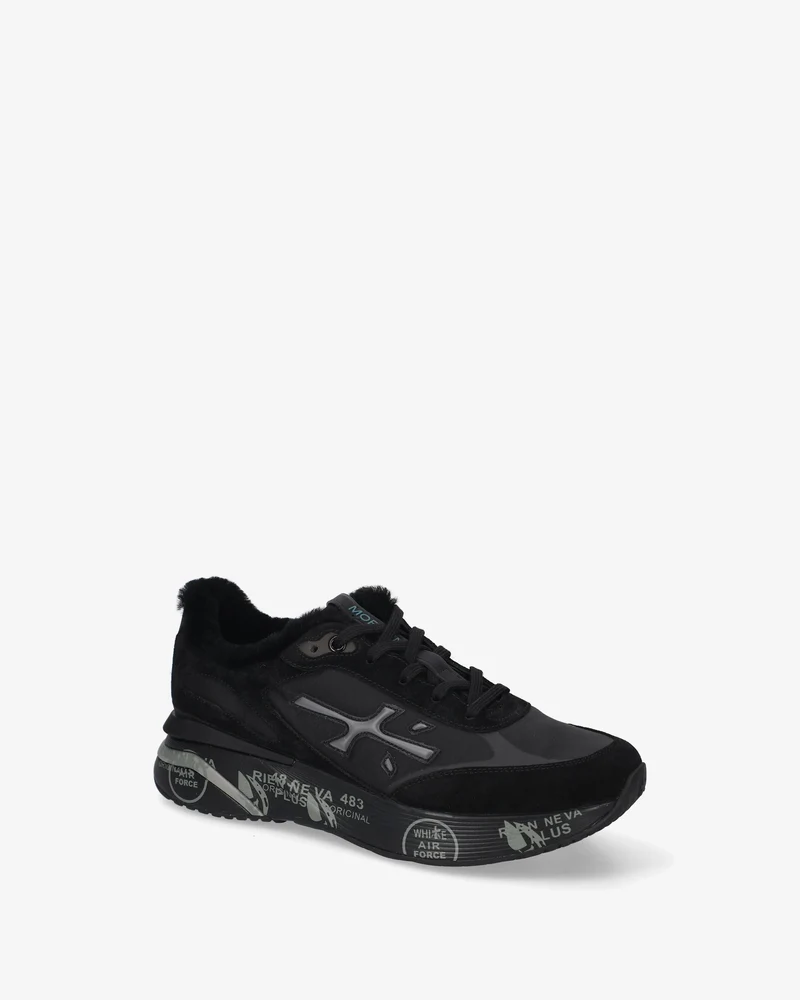 PREMIATA Schuhe Herren MOERUN schwarz Lammfell
