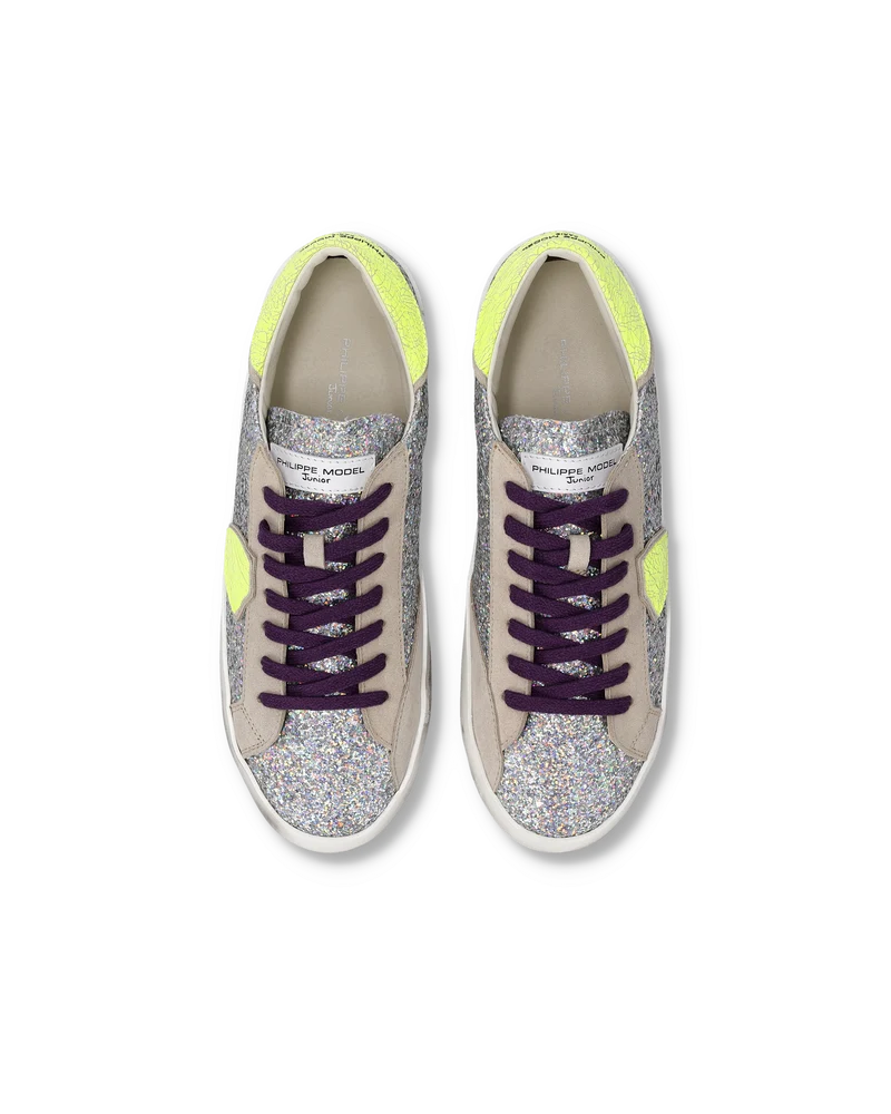 Sneakers Prsx Junior, Silver Neon