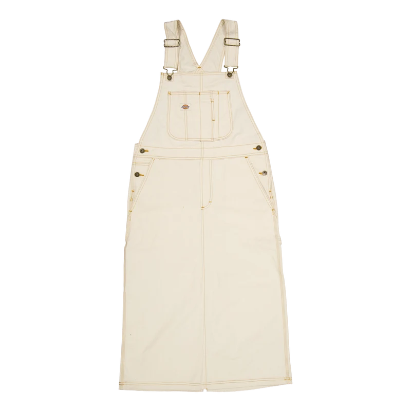 Dickies Bib Long Overall Dress Whitecap Gray