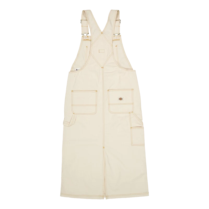 Dickies Bib Long Overall Dress Whitecap Gray
