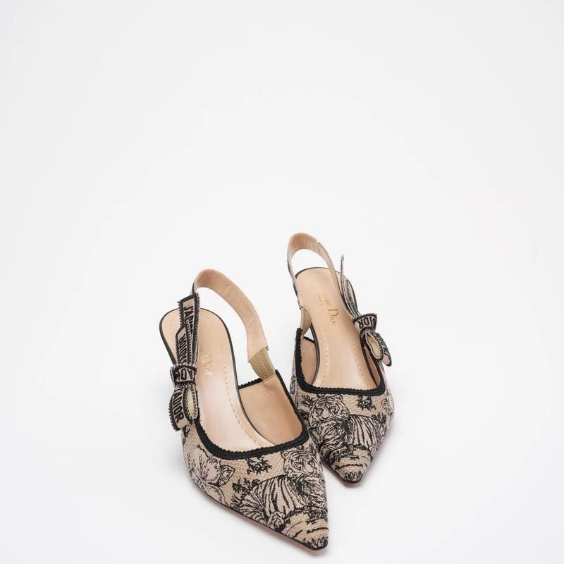 Christian Dior Toile De Jouy J'Adior Pumps 38 Haselnussschwarz