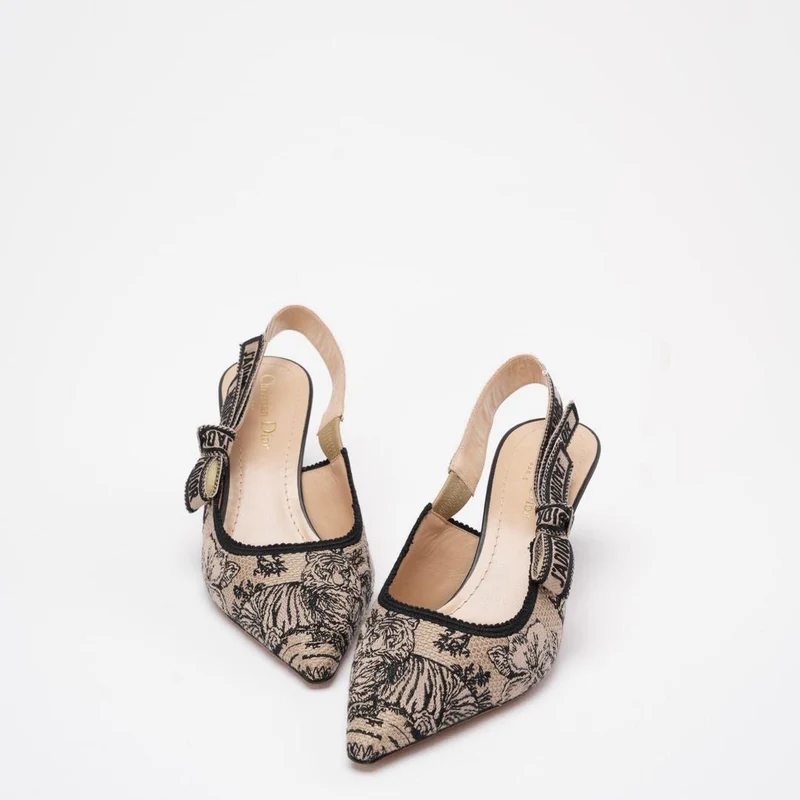 Christian Dior Toile De Jouy J'Adior Pumps 38 Haselnussschwarz