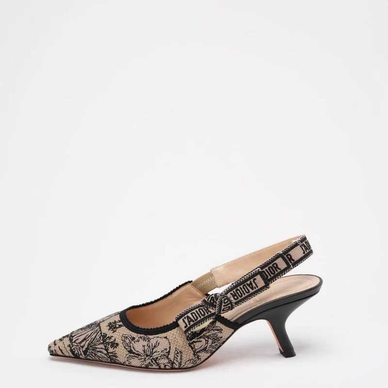 Christian Dior Toile De Jouy J'Adior Pumps 38 Haselnussschwarz