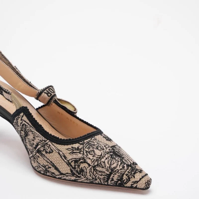 Christian Dior Toile De Jouy J'Adior Pumps 38 Haselnussschwarz