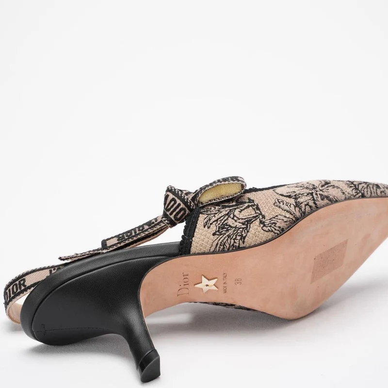 Christian Dior Toile De Jouy J'Adior Pumps 38 Haselnussschwarz