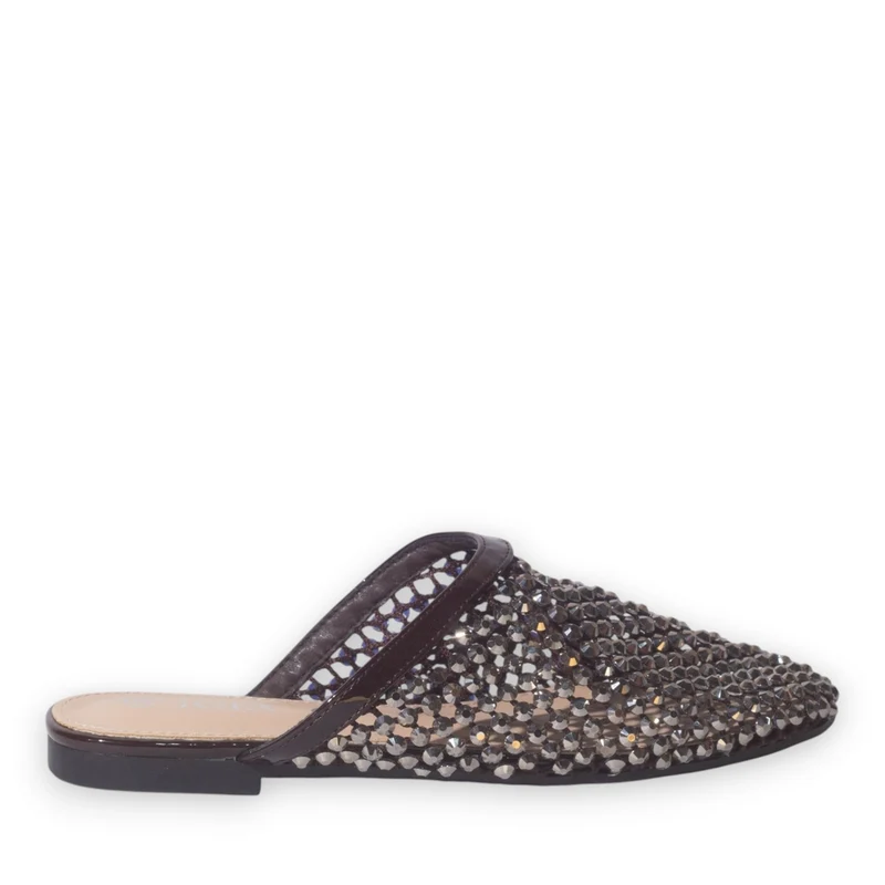 Europeon Union Women Brown Glitter Slipper #5226