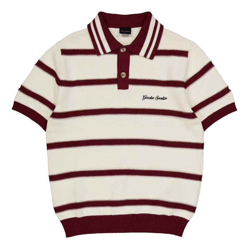 Red Plum Polo Burgundy/ecru